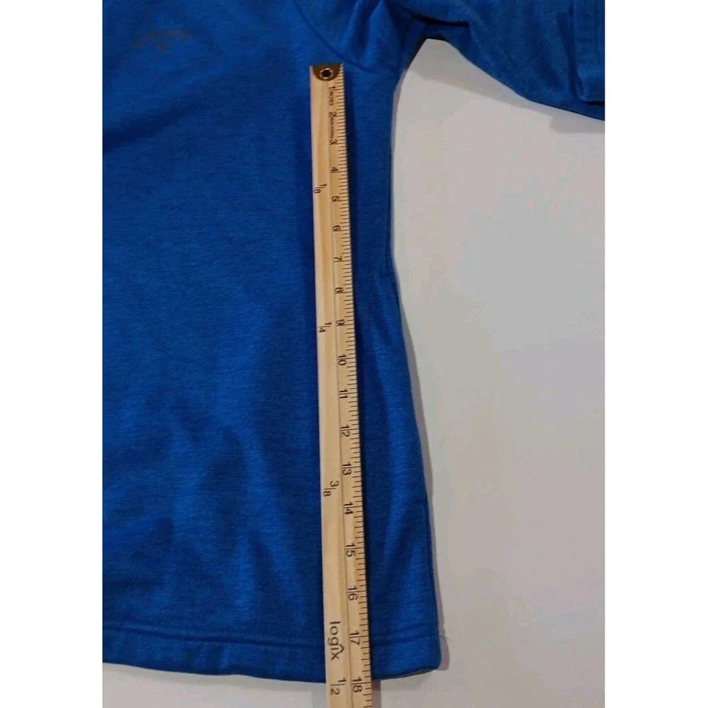 Callaway Sweater Mens 2X Blue Fleece Pullover 1/4 Zip Pockets Golf Casual